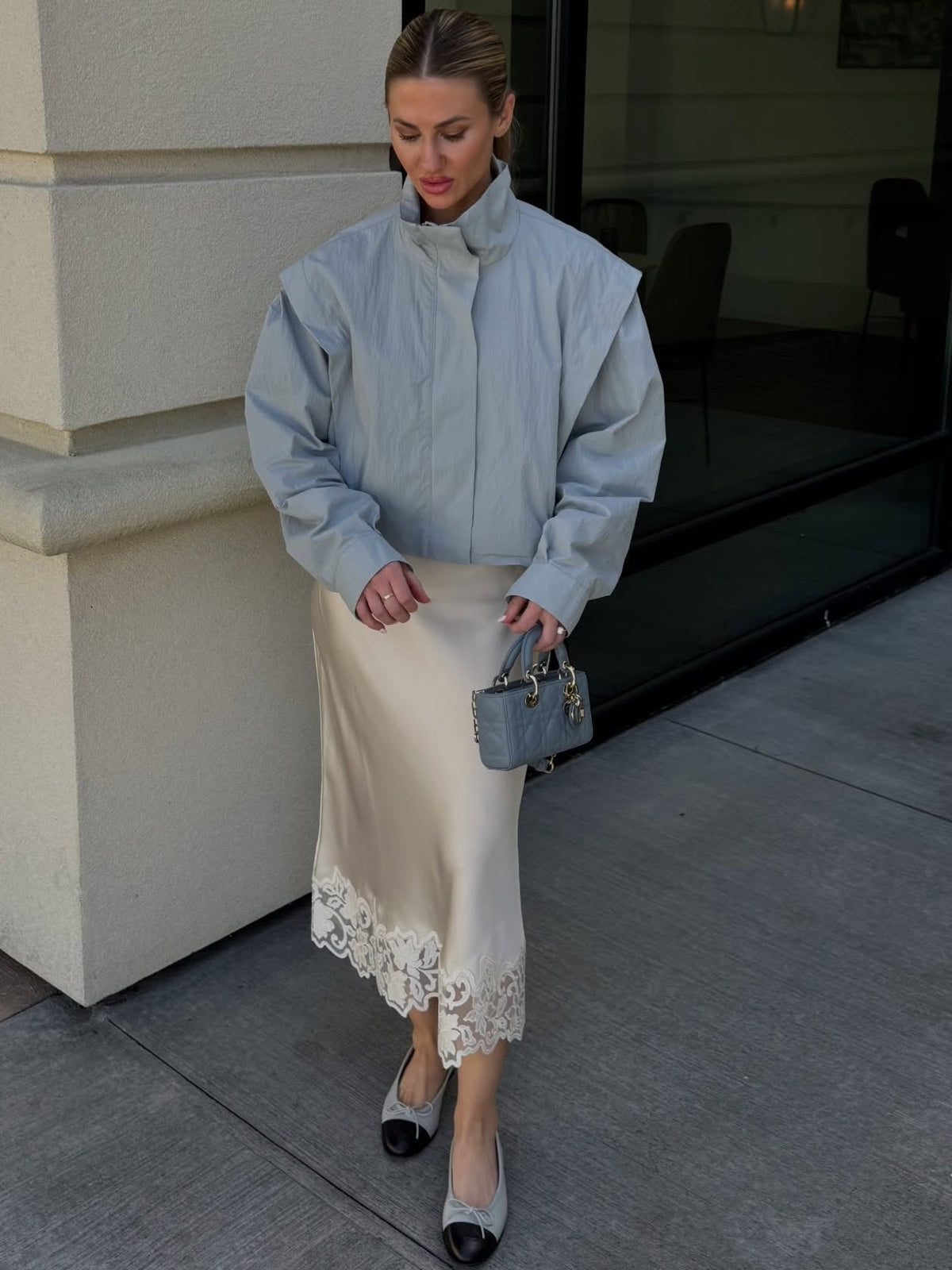 SOKYND Alice Cropped Windbreaker Jacket JacketSOKYND-101271-BLU-M-93911BlueM