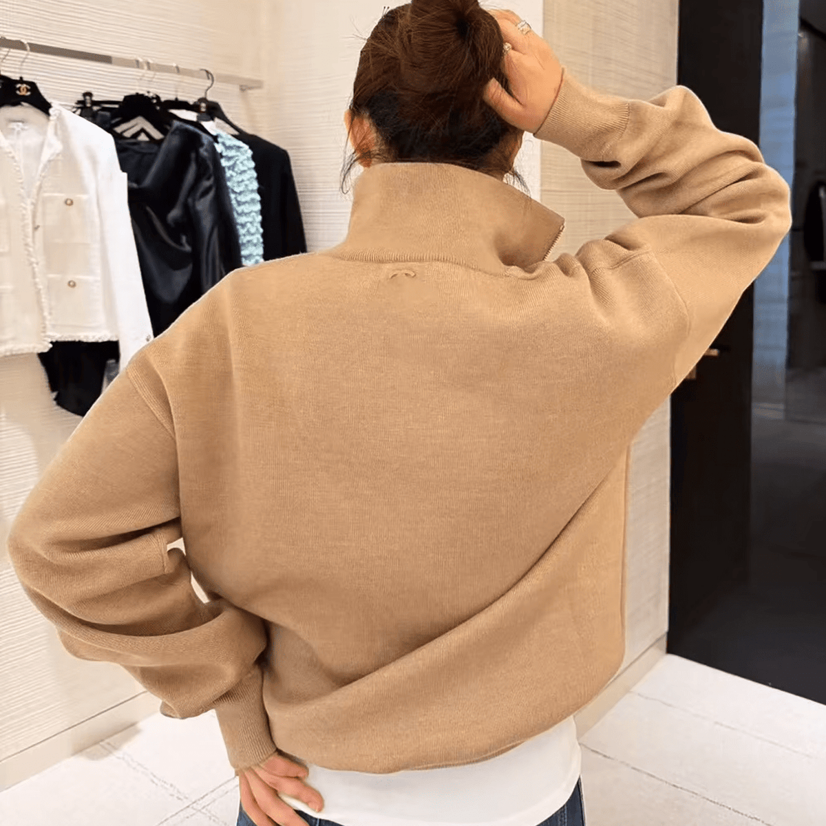 SOKYND Alice Half-Zip Knit Sweater SweaterSOKYND-657751-BEI-L-44407BeigeL