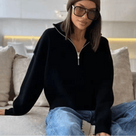 Camisola com Meio Zíper Alice em Malha