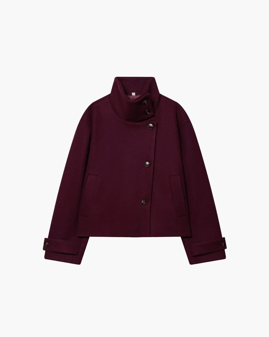 SOKYND Alice Rose Buckle Stand Collar Coat CoatSOKYND-539863-RED-XS-00727RedXS