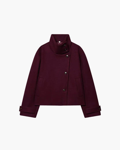 SOKYND Alice Rose Buckle Stand Collar Coat CoatSOKYND-539863-RED-XS-00727RedXS