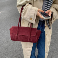 Alicia Vintage Faux Suede Shoulder Bag