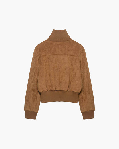 SOKYND Amanda Cropped Bomber Jacket JacketSOKYND-446487-TAN-S-16247Light BrownS