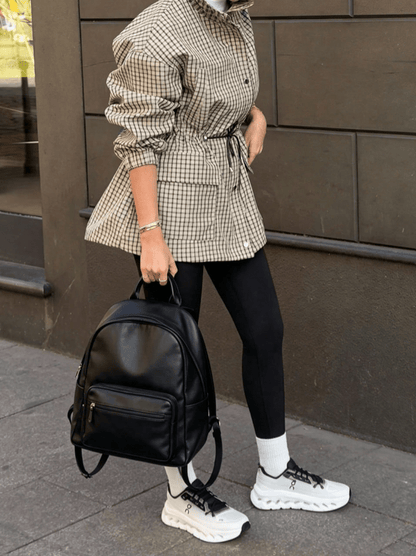 SOKYND Amelia High-Neck Plaid Jacket JacketSOKYND-703959-M-OS-28855M