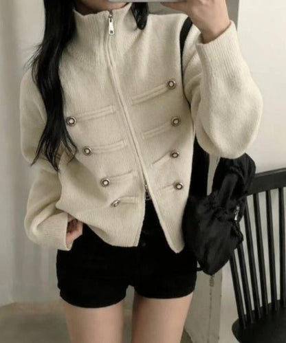 SOKYND Amelia Turtleneck Zip Knit Cardigan CardiganSOKYND-168535-BRO-O-20247BrownOne size