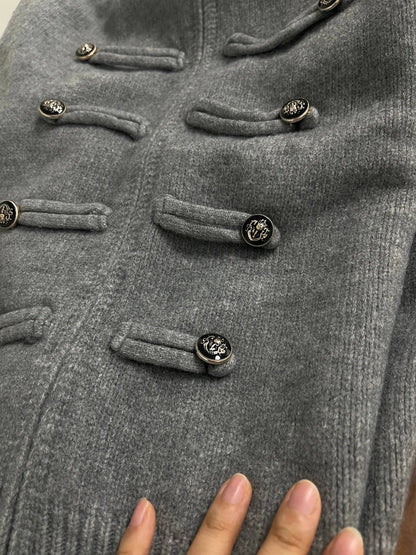 SOKYND Amelia Turtleneck Zip Knit Cardigan CardiganSOKYND-168535-GRE-O-89175GreyOne size