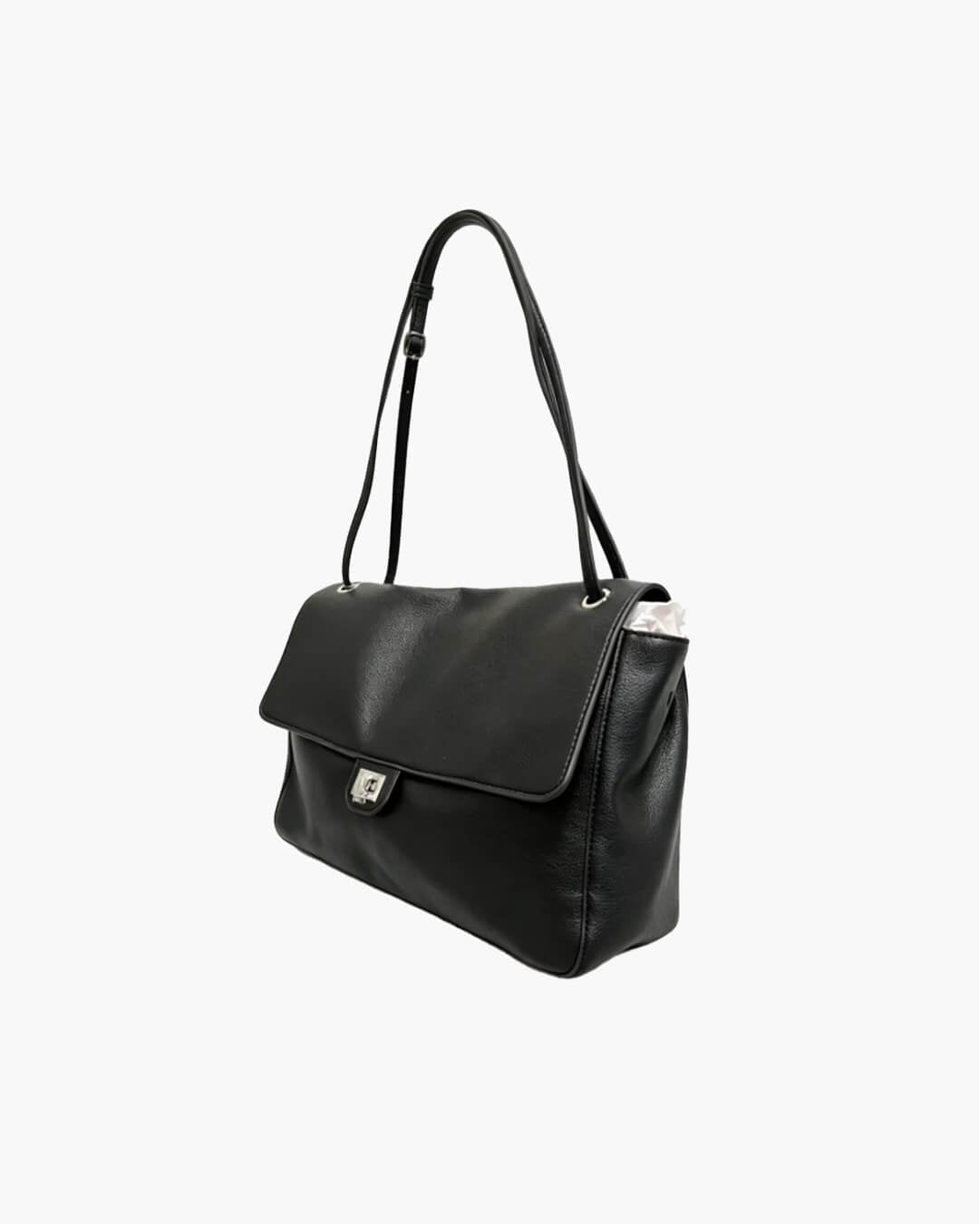 SOKYND Amelie Maxi Flap Leather Shoulder Bag BagSOKYND-400727-BLA-32-78359Black32x9x22 cm