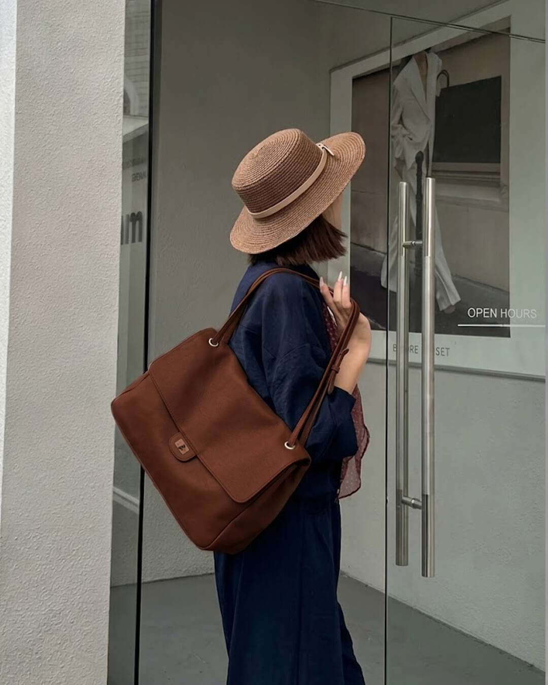 SOKYND Amelie Maxi Flap Leather Shoulder Bag BagSOKYND-400727-TAN-32-11127Light Brown32x9x22 cm