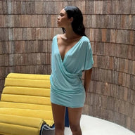 Amy vestido mini franzido
