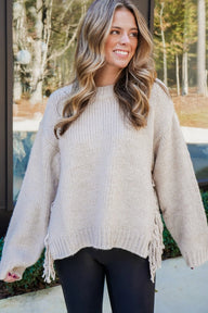 Amy Sweater com Tassel em Malha