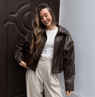Amy Casaco vintage em pele sintética