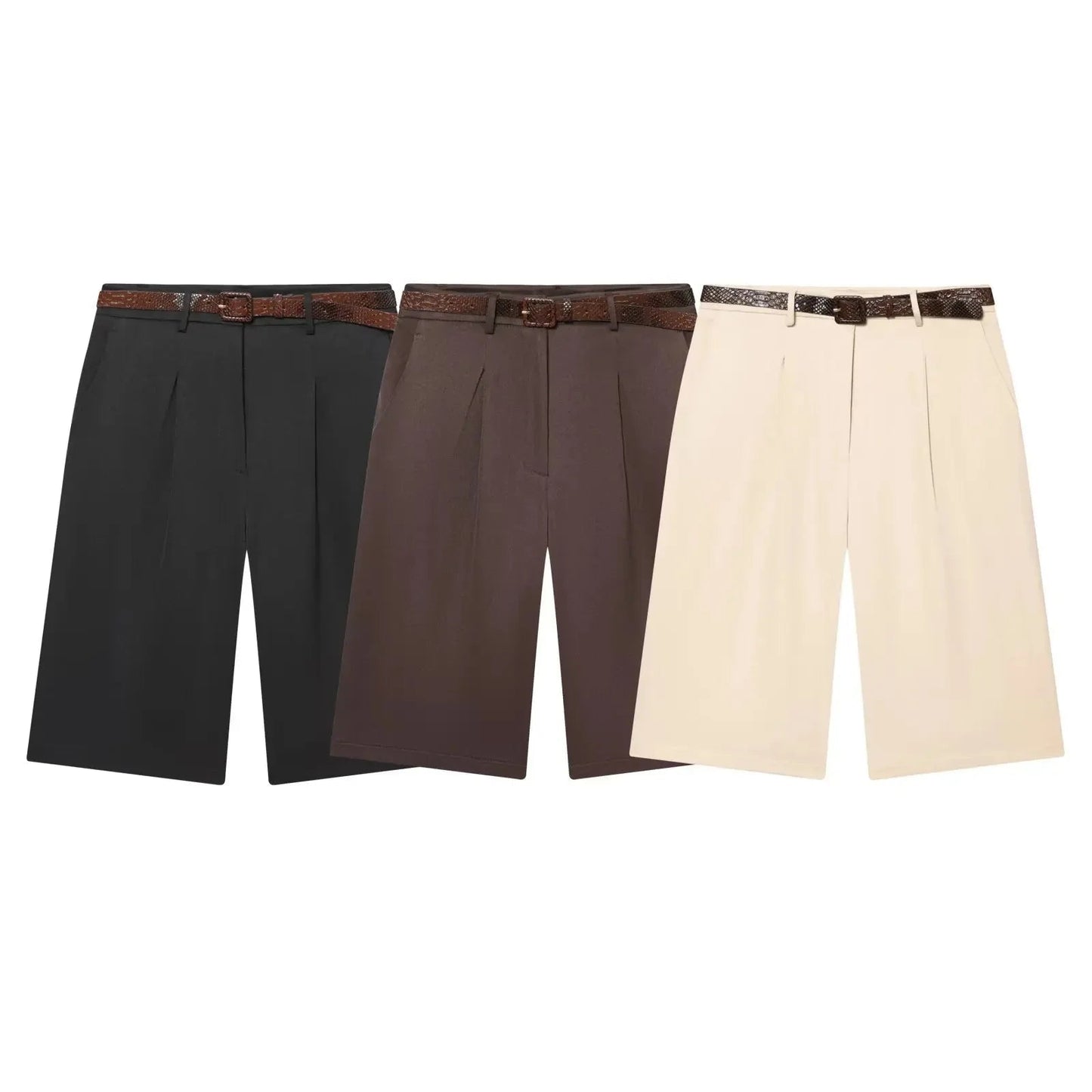 SOKYND Anaïs High Waist Belted Bermuda Shorts BottomsSOKYND-906263-BLA-XS-07447BlackXS