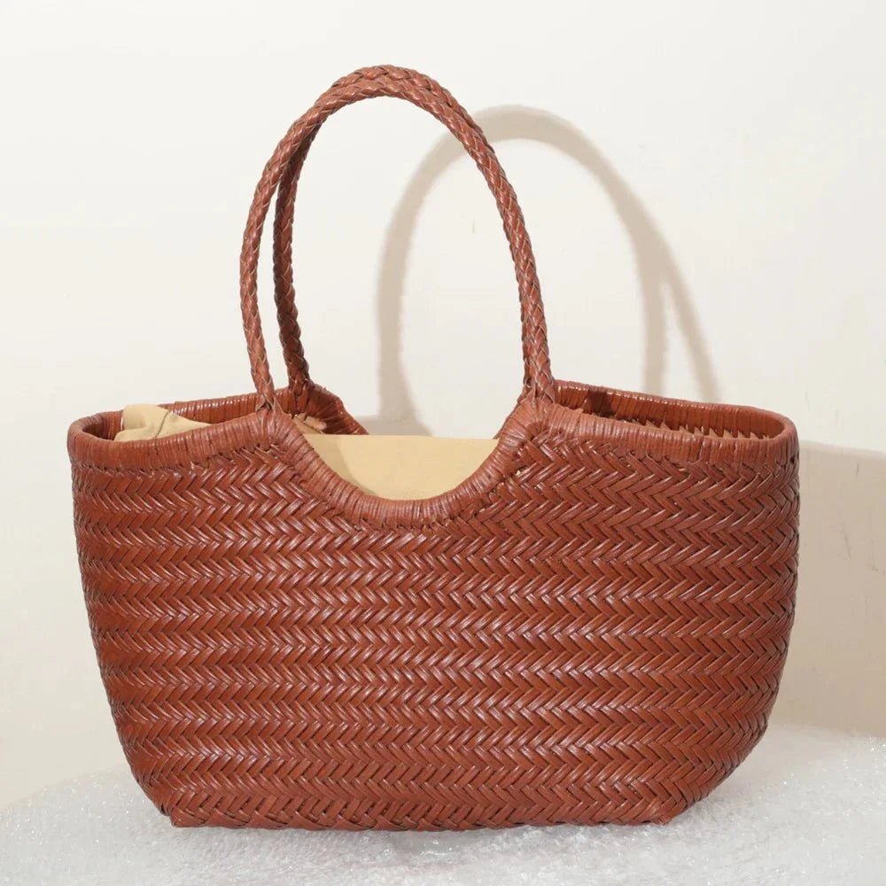 SOKYND Aneta Woven Tote Bag HandbagsSOKYND-481047-GRE-S-71255GreenS