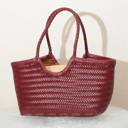 SOKYND Aneta Woven Tote Bag HandbagsSOKYND-481047-GRE-S-71255GreenS