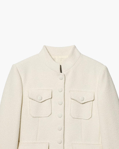 SOKYND Angela Stand Collar Flap Pockets Blazer BlazerSOKYND-480023-S-OS-28311S