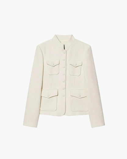 SOKYND Angela Stand Collar Flap Pockets Blazer BlazerSOKYND-480023-S-OS-28311S