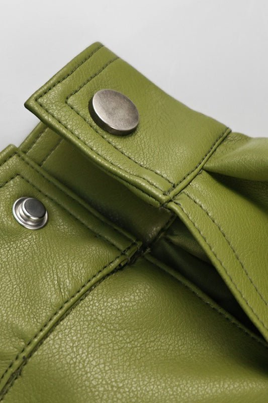 SOKYND Angela Vintage Faux Leather Jacket JacketSOKYND-855511-GRE-S-99895GreenS
