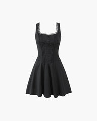 Vestido Anikka sem mangas com costas lace-up