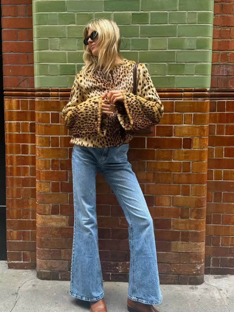 SOKYND Annie Leopard Faux Fur Jacket JacketSOKYND-519063-XL-OS-04247XL