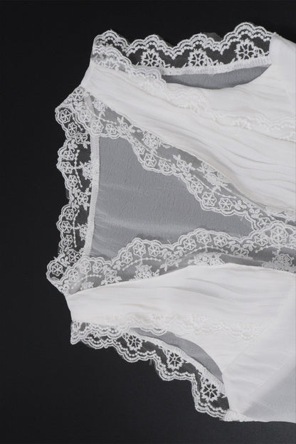 SOKYND Audrey Lace Trim Tie Back Skirt Set Matching SetsSOKYND-807383-WHI-S-86359White Set (Top+Skirt)S
