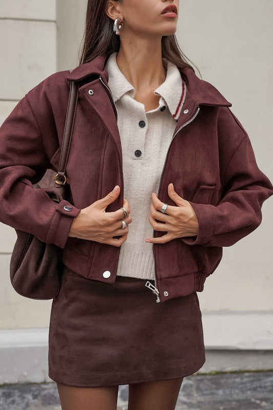 Audrey Relaxed Suede Coat