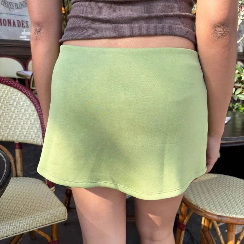 SOKYND Briar Low-Waist Bodycon Mini Skort BottomsSOKYND-465623-WHI-S-93463WhiteS