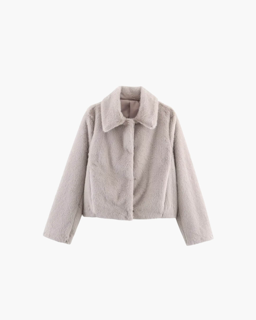 SOKYND Brittany Faux Fur Jacket in White