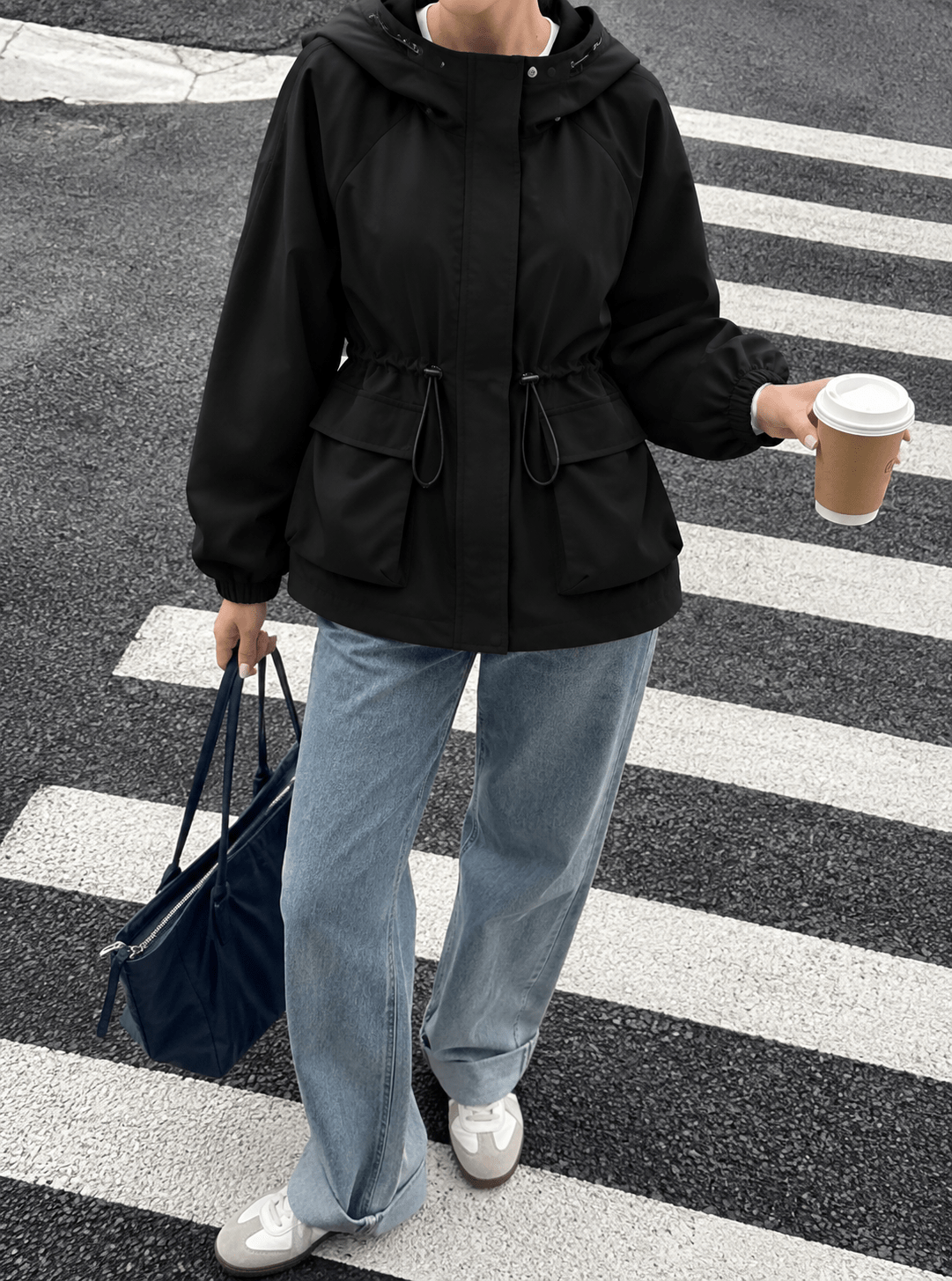 SOKYND Camila Waterproof Hooded Jacket Coats & JacketsBlackS