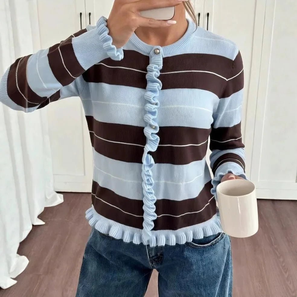 SOKYND Carmen Striped Knit Pullover SweaterSOKYND-587287-M-OS-10359M