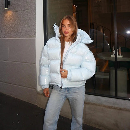 SOKYND Davina Hooded Puffer Jacket Coats & Jacketsso1767356248747772092BlueM