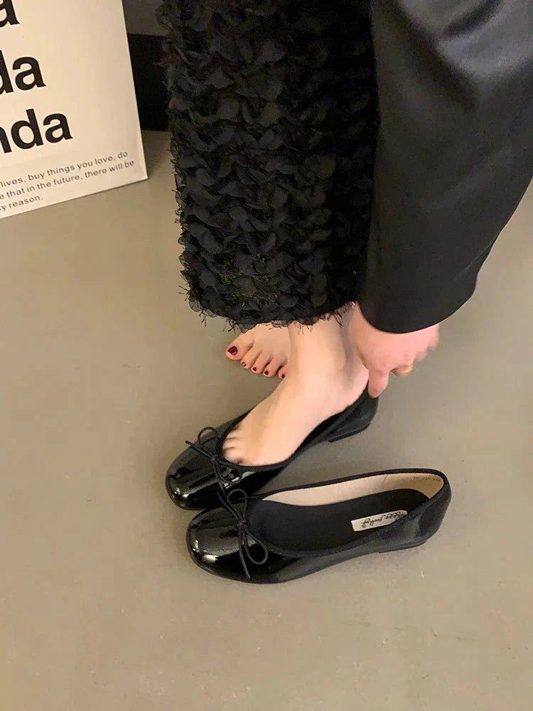 SOKYND Delphine Bowtie Ballet Flats ShoesBlack35