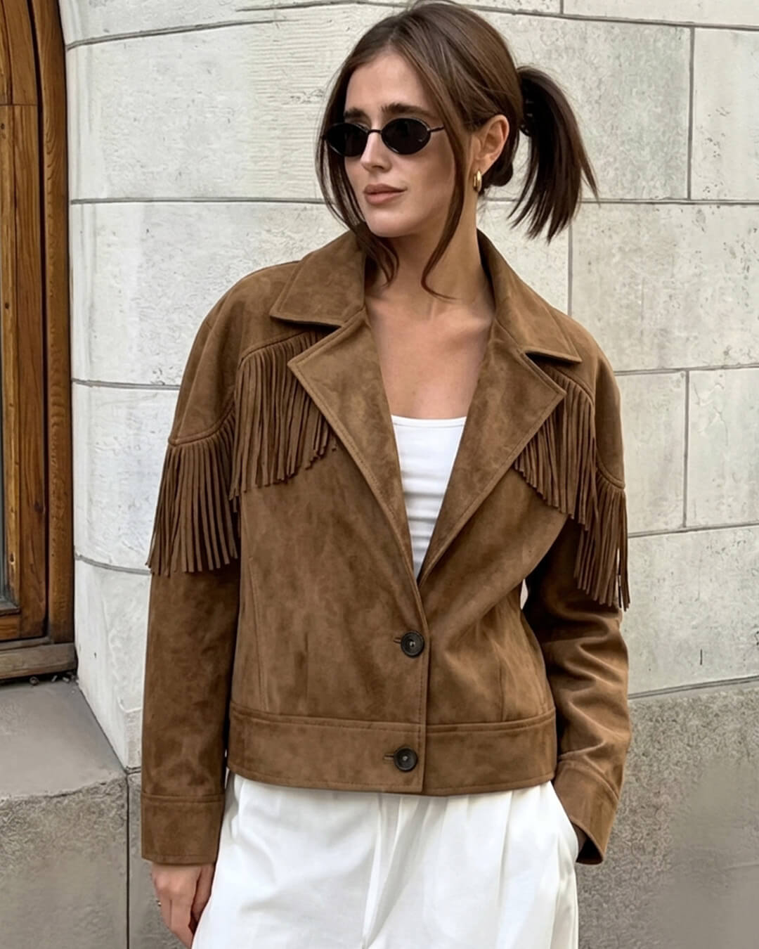 SOKYND Denise Faux Suede Lapel Cropped Jacket JacketSOKYND-611095-XS-OS-21527XS