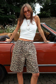 Calções Denise com Estampa Leopardo