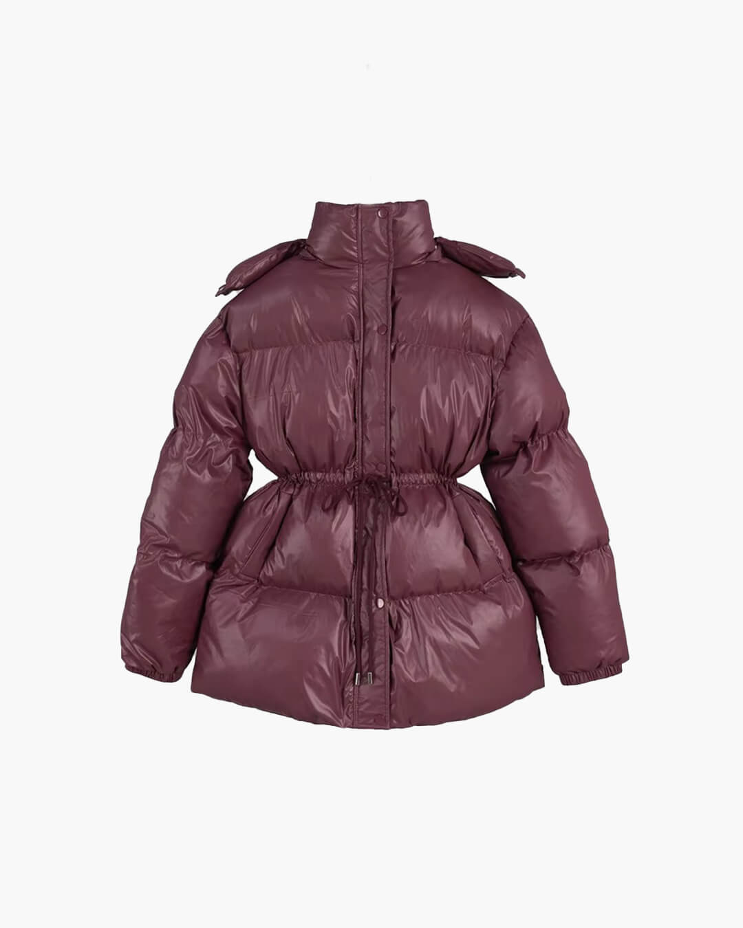 SOKYND Dorothy Drawstring Hooded Puffer Coat Coats & JacketsrA1767356248750780061BurgundyS