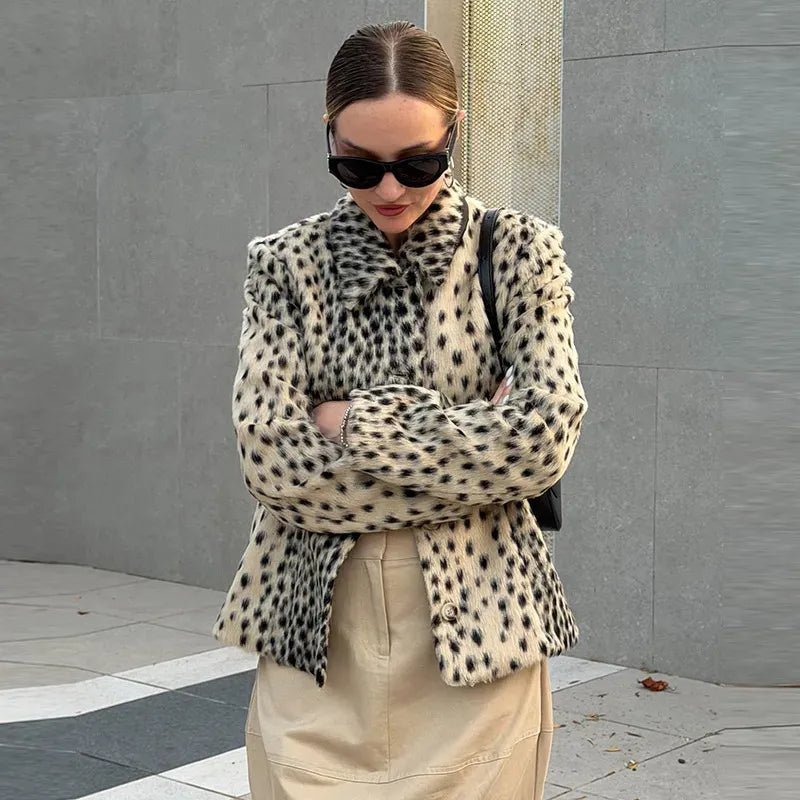 SOKYND Ellen Leopard Printed Faux Fur Jacket CoatSOKYND-320215-SHO-M-11095LeopardM