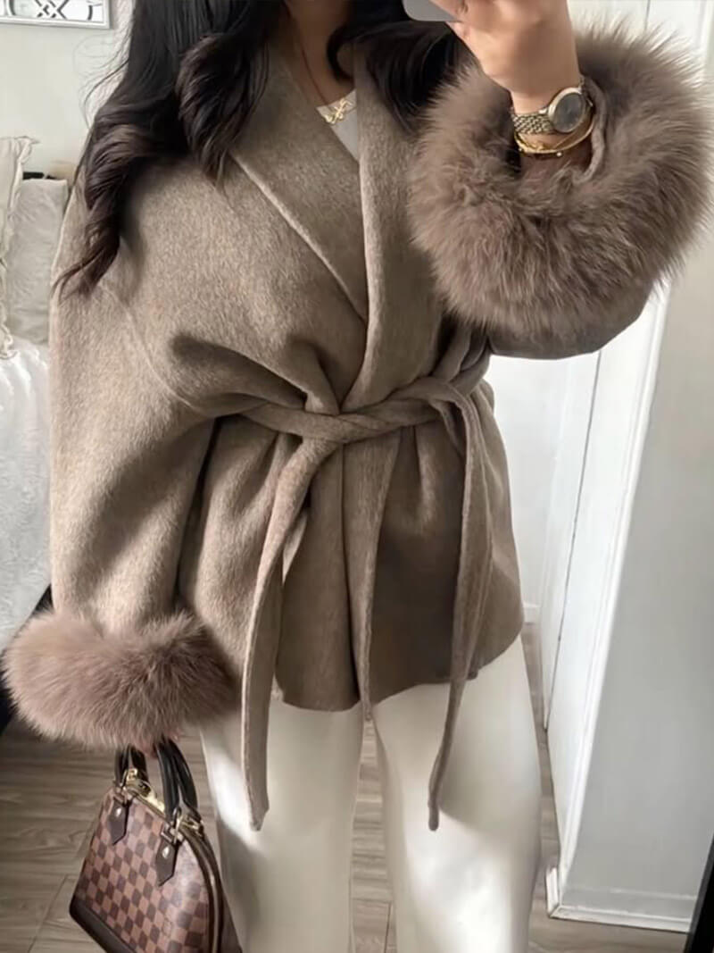 SOKYND Ellianna Faux Fur Coat Coats & JacketsoX1767356248752421867BrownS