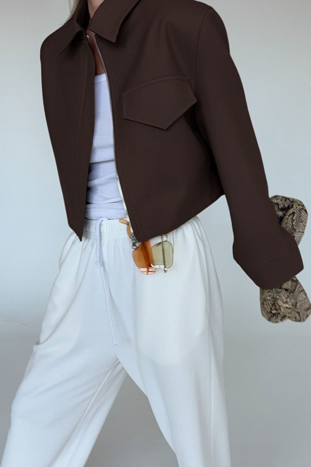 SOKYND Ellie Brown Zip Jacket JacketSOKYND-712727-BRO-S-04567BrownS