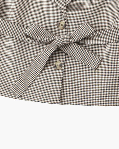 SOKYND Elma Houndstooth Belted Shorts Suit Matching SetsQk1774219786663122219L