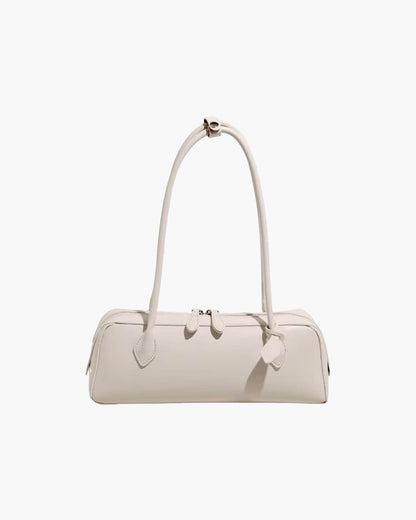 SOKYND Emily Vintage Leather Baguette Bag BagSOKYND-838871-WHI-OS-69719White