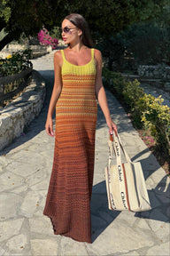 Emma Sunset Knit Maxi Dress