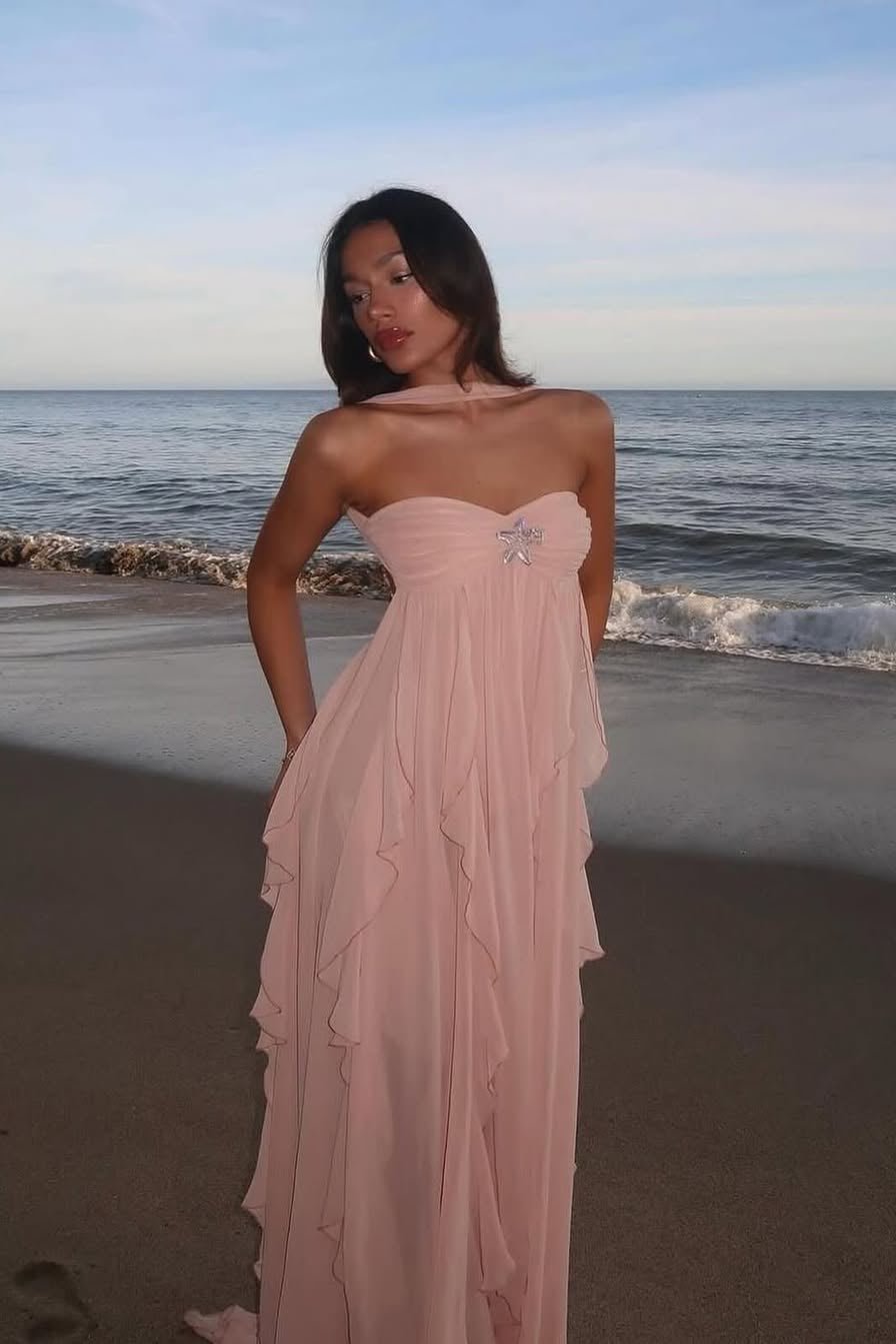 SOKYND Emmi Strapless Ruffled Maxi Dress DressSOKYND-866519-BAB-S-82775Baby PinkS
