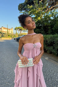 Emmi Vestido Maxi Tomara-Que-Caia com Folhos