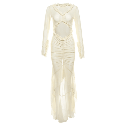SOKYND Erica Sheer Bodycon Dress DressSOKYND-843863-BEI-S-45623BeigeS