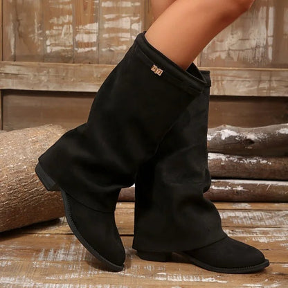 SOKYND Esther Faux Suede Knee High Boots BootsSOKYND-444119-BEI-36-68087Beige36