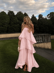 Fallon Vestido Maxi com Folhos em Camadas