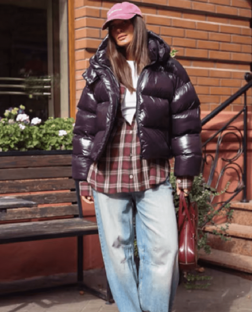 SOKYND Fiona Hooded Glossy Puffer Jacket JacketSOKYND-344727-PUR-M-93399PurpleM