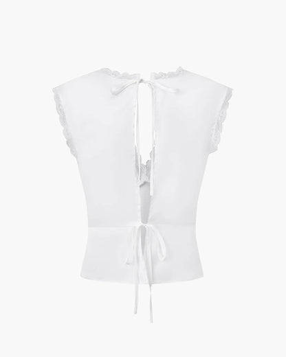 SOKYND Francine Deep Neck Satin Top TopsRp1772777205907554568BlackXL