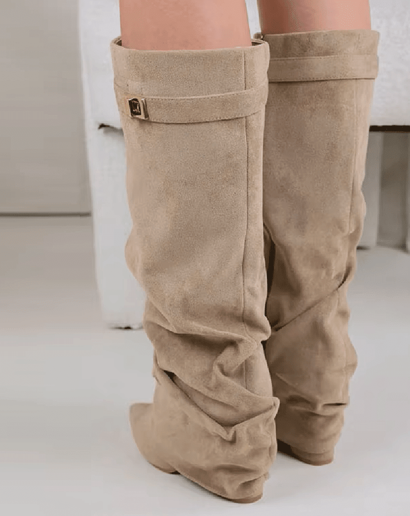 SOKYND Gloria Slouchy Faux Suede Knee High Boots BootsSOKYND-752535-BRO-34-17175Brown34