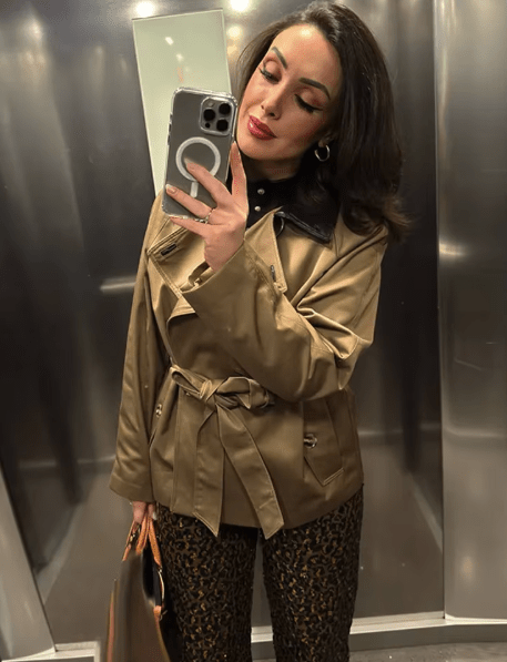 SOKYND Hanna Contrast Collar Belted Trench Coat CoatSOKYND-326167-L-OS-37559L