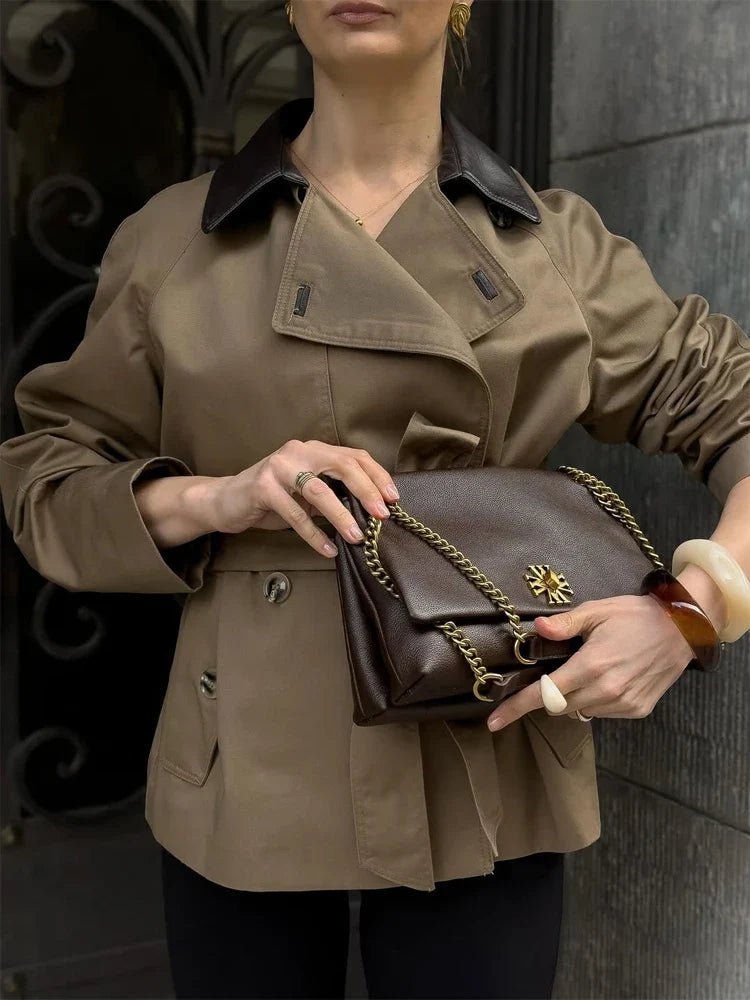 SOKYND Hanna Contrast Collar Belted Trench Coat CoatSOKYND-326167-S-OS-72023S